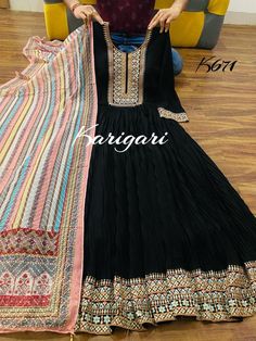 #India #RoundNeck #FlaredKurtaWithDupatta #Black #Handmade #SalwarKameez #eBay #eBayStore #eBaySeller #WinterSummerAndSpring #EmbroideryWork #Women #Rayon #YesFullyStitched Multicolor Maxi Anarkali Set With Resham Embroidery, Multicolor Maxi Length Anarkali Set With Resham Embroidery, Maxi Length Churidar With Dori Work For Diwali, Traditional Sharara With Dori Work Maxi Length, Festive Maxi Anarkali Set With Dori Work, Diwali Embroidered Maxi Choli, Festival Anarkali Set With Dori Work Maxi Length, Traditional Maxi Length Sharara With Dori Work, Multicolor Floor-length Kurta With Mirror Work