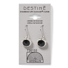 Destine Jet RS Rivoli Dangle Crystal Earring Earrings For Sensitive Ears, Sally Beauty, Sensitive Ears, Piercing Jewelry, Crystal Earrings, Piercings, Swarovski Crystals, Crystals, Beauty