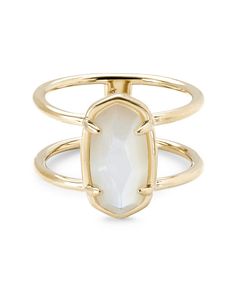 The Elyse 18k Gold Vermeil Ring in Ivory Mother-of-Pearl is your favorite wear-anywhere statement piece, made with elevated materials. Featuring our signature oval shape and an open design, this ring is quality-made ring is made to shine with you every day. Add the finishing touch to any look with our Elyse 18k Gold Vermeil Ring. Pearl Images, Kendra Scott Ring, Double Band Ring, Double Band Rings, Xmas List, Jewelry Lookbook, Open Design, Genuine Turquoise, Kendra Scott Jewelry