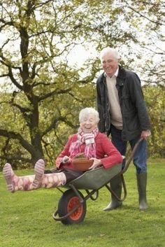 Love this Cute photo of an older couple having fun. I guess your Never too old for a wheelbarrow ride in the garden! Prove Love, Winter Gardening, Never Too Old, Medical Alert