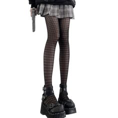 Material: Cotton, Polyester Kawaii Goth Outfits, Egirl Clothes, Soft Girl Clothes, Kawaii Goth, Fishnet Tights, Punk Outfits, Y2k Outfits, Cargo Skirt, Summer Black