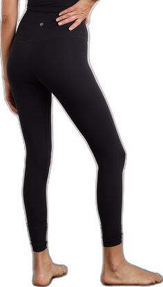 High Rise Tight Elastane Leggings, Tight Mid-rise Elastane Leggings, Mid-rise Elastane Leggings For Pilates, Casual Fitted Lululemon Leggings, Tight Mid-rise Athleisure Leggings, Fitted Black Lululemon Pants, Sporty Fitted Yoga Pants, Lululemon Full Length Yoga Pants, Casual Stretch Lululemon Leggings