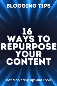 These 16 blogging tips will help you repurpose content or PLR. This gives you a greater chance of monetizing your content. Grow your followers on different platforms, using this free checklist Repurpose Content, Seo Strategies