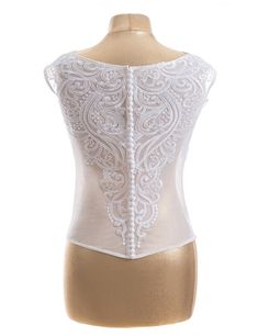 White Wedding bolero, Ivory lace bolero, Bridal jacket, Sleeveless bridal lace wedding bolero, Wedding jacket, Bolero for wedding dress 050 You will receive such a bolero as in the photo. Choose color: ivory (creme) or white See the lace fabric for the wedding dress: 3D lace : www.etsy.com/shop/KingdomLace?ref=seller-platform-mcnav&section_id=23652665 Chantilly lace www.etsy.com/shop/KingdomLace?ref=seller-platform-mcnav&section_id=23652699 Wedding lace www.etsy.com/shop/KingdomLace?ref= Wedding Corset With Delicate Lace, Wedding Corset With Lace Bodice, Wedding Lace Corset, Wedding Lace Corset With Lace Bodice, Fitted Lace Corset For Wedding Night, Elegant White Lace Bodice, Elegant Wedding Corset With Delicate Lace, Elegant Lace Wedding Corset, Fitted Lace Wedding Corset