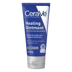 Developed with dermatologists, CeraVe Healing Ointment for Dry and Chafed Skin, Non-Greasy Feel provides intense, long-lasting moisturization and helps protect, soothe, and relieve extremely dry chapped and chafed skin. CeraVe Healing Ointment combines a non-greasy feel with skin identical ceramides. The ointment is non-comedogenic, lanolin-free, and non-irritating. Suitable for use as an occlusive balm on extra-dry areas on the entire body, face, and even on dry, cracked hands. The ointment for Cerave Healing Ointment, Best Drugstore Moisturizer, Drugstore Moisturizer, Chafed Skin, Extremely Dry Skin, Healing Ointment, Cracked Skin, Skin Repair, Moisturizing Lotions