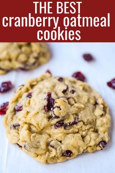 the best cranberry oatmeal cookies are made with only 3 ingredients