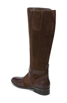 A slender buckle strap wraps around the ankle of a timeless riding boot in smooth leather with signature Contour+ technology for endless comfort. 1 1/4" heel Leather upper/textile lining/synthetic sole Imported Brown Knee-high Boots With Buckle For Work, Brown Buckle Closure Knee-high Boots For Work, Wide Calf Boots With Buckle Closure For Work, Leather Workwear Boots With Buckle Closure, Wide Calf Leather Boots With Buckle Closure, Leather Boots With Wide Calf And Buckle Closure, Leather Wide Calf Knee-high Boots With Buckle Closure, Classic Leather Knee-high Boots With Buckle Closure, Classic Boots With Buckle Closure And Medium Width