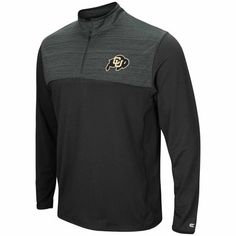 a black and gray jacket with the colorado rams logo on it