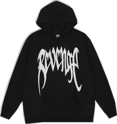 Black Edgy Hoodie With Letter Print, Urban Black Hoodie With Logo Print, Black Alternative Hoodie With Graphic Print, Black Alternative Style Hoodie With Graphic Print, Edgy Graphic Print Hoodie For Streetwear, Alternative Hoodie Tops For Streetwear, Alternative Streetwear Hoodie, Edgy Streetwear Hoodie Sweatshirt, Alternative Streetwear Hoodie Sweatshirt