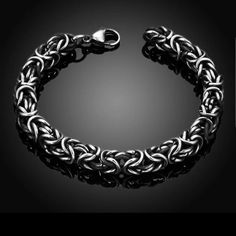 This Bracelet Is Gorgeous! Made Of Stainless Steel. Won't Tarnish Or Turn. About 21 Cm In Length. Bnwot. Great Gift! Retails For About $85 Mens Link Bracelet, Mens Chain Bracelet, Stainless Steel Bracelet Men, Retro Bracelet, Twisted Bracelet, Rock Jewelry, Metal Bracelets, Chains For Men, Steel Bracelet