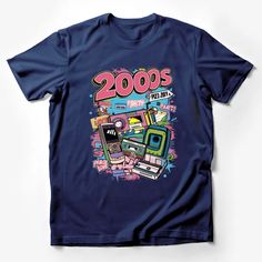 Y2K Nostalgia Retro Vibes T-Shirt, Early 2000s Party Fashion, Vintage Tech Graphic Tee, Unisex Male T-Shirt Custom graphic T-Shirt.Customize your color 90s Inspired Short Sleeve T-shirt For Fans, 90s Short Sleeve Party Tops, 90s Style Short Sleeve Party Tops, 90s Style Summer Party T-shirt, Y2k Crew Neck T-shirt For Party, 90s Style Summer Fan Merchandise T-shirt, 90s Inspired Fan Merchandise T-shirt For Summer, 90s Inspired T-shirt For Summer Fan Merchandise, Y2k Crew Neck Fan Merchandise T-shirt