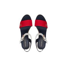 Brand: Tommy Hilfiger Gender: Women Type: Sandals Season: Spring/Summer PRODUCT DETAIL • Color: blue • Fastening: buckle/bow • Sole: synthetics • Size (cm): 10 • Details: -with platform COMPOSITION AND MATERIAL • Composition: -100% cotton Gentleman Shoes, Womens Cocktail Dresses, Blue Sandals, Women Sandals, Dress For Short Women, Tommy Hilfiger Women, Set Outfit, Primavera Estate, Cocktail Dress Party