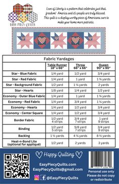 the happy quilter's coup sheet for fabric yard sale, with instructions to make it