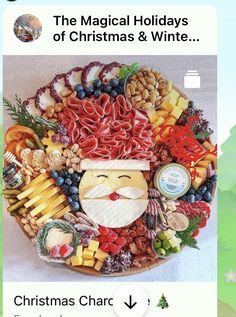 a christmas food platter is shown on an instagramture for the holiday season