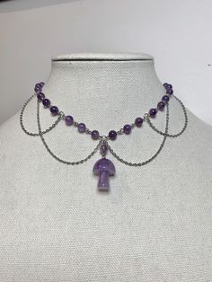 Beautiful elegant handmade amethyst necklace perfect for any occasion. Could be a lovely gift for a friend or family.  - beads are 6mm  - All jewelry is lead and nickel free.  - The necklace size is extendable - follow us on instagram to see how this necklace was made @wildvineshop Shipping from Canada Cheap Handmade Lavender Necklace, Lavender Handmade Necklace, Amethyst 8mm Beads Jewelry Gift, Adjustable Amethyst Crystal Necklace As Gift, Adjustable Amethyst Crystal Necklace For Gift, Purple Amethyst Bead Jewelry, Purple Necklace With Adjustable Chain, Adjustable Amethyst Pendant Crystal Necklace, Lavender Gemstone Beaded Necklaces As Gift