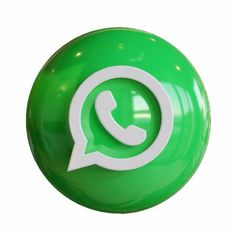 a green and white whatsapp logo on a ball with the letter q in it