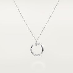 Cartier - Juste un Clou necklace - Necklace White gold/Gold - Juste un Clou necklace, 18K white gold (750/1000), set with 14 brilliant-cut diamonds totaling 0.12 carats. Width: 2.2 mm. Inner diameter: 14.2 mm. Adjustable chain length: 42-46 cm. Please note that the carat weight, number of stones and product dimensions will vary based on the size of the creation you order. For detailed information please contact us. Necklace White Gold, Necklace White, Necklace Necklace, Gold Gold, Brilliant Cut Diamond, Chain Lengths, Chain Length, The Creation, Cartier