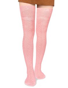 Size: One SizeMaterial: 20% Stretchy Yarn, 80% cottonMachine WashPacking List:1*pair of Thigh High Socks Pink Stretch Thigh-high Stockings, Trendy Solid Color Thigh High Hosiery, Pink Thigh High Tights, Fitted Cotton Hosiery For Spring, Pink Tight Thigh-high Stockings, Pink Tight Thigh High Stockings, Tight Thigh High Pink Stockings, Pink Cotton Socks For Stocking Stuffers, Trendy Stretch Pink Socks