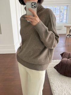 Wool cashmere blend, long sleeve turtleneck knit in oversized style. Longer length and oversized turtleneck. Model is in MINUSEY ONE SIZE. ✔️ Free worldwide express shipping over $100✔️ Loved by 6,500+ customers✔️ Limited edition collections, maximum style⠀⠀⠀⠀⠀⠀⠀⠀⠀Stay ahead of the trend with can’t-find-anywhere-else staples. Your closet will thank you 💕* MINUSEY ONE SIZE = EU 34-38, US 2-6* 90% Superfine Wool / 10% Cashmere* Dry clean* Made in Korea - Model Height: 172cm/5'7" (US2, EU34) Silk Midi Skirt, Oversized Turtleneck, Balloon Sleeve Blouse, Waiting List, Cashmere Turtleneck, Oversized Style, Long Sleeve Turtleneck, Silk Slip, Leather Mini Skirts