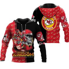 Kansas City Chiefs Defend the Kingdom Missouri State Super Bowl Champion Hoodie available in T-shirt, hoodie, tank top, longsleeve, multi color and size S M L XL XXL 3XL 4XL 5XL. Shipping from the US. Easy 30 day return policy - Shop now! 6.1-ounce, 100% cotton .Double-needle neck, sleeves and hem; Roomy Unisex Fit. Ash is 99% cotton, 1% poly; Sport Grey is 90% cotton, 10% poly; Dark Heather is 50% cotton, 50% polyester .Decoration type: Digital Print. Made by Gildan Black Hooded Top With Sublimation Print, Hooded Tops For Fan Merchandise, Red Fan Apparel Hoodie With Graphic Print, Red Graphic Print Fan Apparel Hoodie, Casual Sublimation Print Hoodie, Red Graphic Print Hoodie Fan Apparel, Red Fan Apparel Hoodie, Long Sleeve Hoodie With Character Print For Fans, Character Print Long Sleeve Hoodie For Fan Merchandise