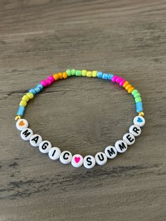 Neon New kids on the block seed bead bracelets. Show off your love for your favorite New Kid by choosing Danny,Donnie,Jordan,Joe or Jon Girl. See options in drop down menu. Standard size is a 7 Inch bracelet. Please message me for custom sizing. Great gift for the Magic Summer concert! Cute Adjustable Letter Beads, Casual Rainbow Beaded Bracelets With Letter Beads, Colorful Letter Beads For Jewelry Making, Summer Playful Beaded Bracelets With Letter Beads, Playful Summer Beaded Bracelets With Letter Beads, Fun Heishi Beaded Bracelets, Fun White Beaded Bracelets With Heart Beads, Summer Beaded Bracelets With Heart And Round Beads, White Beaded Bracelets With Heart Beads