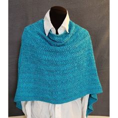 Chico's Shawl Collar Convertible Tunic Sweater Aqua Blue Ribbon Rib-Knit S/M Nwt. Acrylic Nylon Blend. This Shawl Can Be Worn In Multiple Ways. Smoke-Free Home. Check Out My Other Items. I Will Combine Shipping Blue Fall Knitting Pattern, Fall Blue Knitting Pattern, Casual Blue Poncho For Spring, Casual Blue Hand Knitted Tops, Casual Hand Knitted Blue Tops, Casual Blue Knitting Pattern, One Size Blue Knit Sweater, Casual Blue One Size Knitting Pattern, Blue Shawl Poncho For The Beach