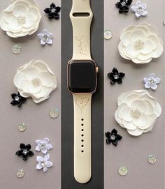 *Your engraved Apple Watch Band is handmade and therefore unique and one of a kind!    *Color in photos: Beige *Watch Size: Compatible with 38mm, 40mm, 41mm, 42mm, 44mm, 45mm watch sizes.  *Watch Band Lengths:   38/40/41mm - Small/Medium fits wrist circumference 5.1-7.1 inches (130-180 mm) - Medium/Large fits wrist circumference 5.9-7.9 inches (150-200 mm)   42/44/45mm - Small/Medium fits wrist circumference 5.5-7.3 inches (140-185 mm) - Medium/Large fits wrist circumference 6.3-8.3 inches (160- Custom Handmade Apple Watch Band As Gift, Customizable Adjustable Apple Watch Band As Gift, White Personalized Watch Bands As Gift, Personalized White Watch Bands For Gift, Personalized White Watch Bands As Gift, Customizable White Watch Bands For Gift, Customizable White Watch Bands As Gift, Customizable White Watch As A Gift, Customizable White Watches For Gifts