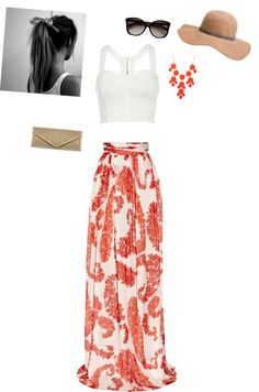 LOVE this summer maxi skirt & hat combo!! Mode Shoes, Mode Tips, Mode Hippie, Maxi Rok, Cruise Outfits, Women Outfits, Wordpress Website