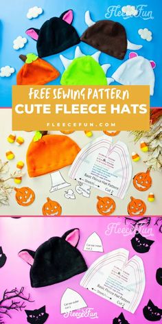 the free sewing pattern for cute fleeie hats