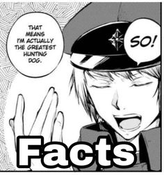 an anime character with the caption that reads, fact