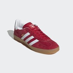 adidas Gazelle Indoor Shoes - Red | Unisex Lifestyle | adidas US Adidas Gazelle Indoor, Adidas Originals Gazelle, Indoor Shoes, Baskets Adidas, Sneakers Adidas, Adidas Sneaker, Casual Sneakers Women, Adidas Originals Mens, Red Sneakers