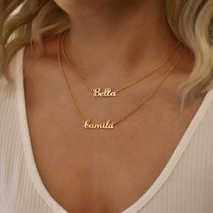 personalized jewelry, DAINTY NAME NECKLACE, BABY NAMES NECKLACE, MOTHERS NECKLACE, THREE NAME NECKLACE, NAME NECKLACE, PERSONALIZED GIFTS, CUSTOM NAME NECKLACE, GIFT FOR MOM, GRANDMA GIFT, MINIMALIST JEWELRY, GIFTS FOR HER  Personalized Family Name Necklace  You can provide up to 3 names on the necklace! Wear your favorite inspirational words, your loved ones' names, or family members you want to keep close to you. The possibilities are endless. Get one for yourself and one for someone you know Minimalist Custom Necklace For Mother's Day, Minimalist Customizable Necklace As Personalized Gift, Minimalist Customizable Necklace For Mother's Day, Delicate Custom Name Necklaces For Everyday, Dainty Name Necklace For Mom, Delicate Everyday Custom Name Necklaces, Dainty Customizable Name Necklace For Mother's Day, Minimalist Customized Necklaces For Mother's Day, Customizable Dainty Name Necklace For Mother's Day