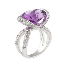 ECJ Collection 18K White Gold Ring with Diamonds & Amethyst Total Diamond Weight: 1.20ct Total Amethyst Weight: 18.68ct Ring Size: 6.75 SKU: A&G01014 All diamonds are responsibly sourced. Please don't hesitate to contact us for any additional details. Elegant Purple Diamond Ring With Gemstone Accents, Modern Amethyst Ring With Accent Stones For Formal Occasions, Modern Amethyst Ring With Accent Stones For Formal Events, Lavender Amethyst Ring For Formal Occasions, Luxury White Gold Amethyst Ring With Gemstone Accents, Elegant Amethyst Diamond Ring With Gemstone Accents, Elegant Purple Kunzite Ring, Exquisite Purple Amethyst Ring With Gemstone Accents, Luxury Purple Amethyst Ring With Center Stone