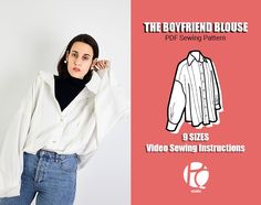 the boyfriend blouse sewing pattern is easy to sew