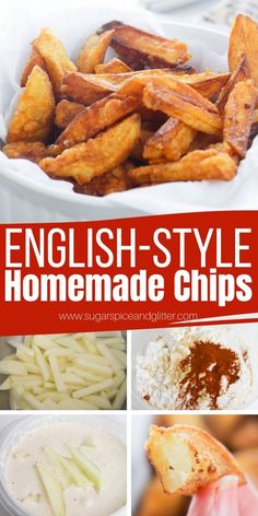 english - style homemade chips are the perfect appetizer for any party or celebration