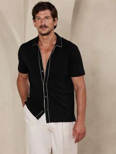 Luxury-Touch Polo | Banana Republic Cheap Men's Polo Shirt For Spring, Luxury Summer Business Casual Polo Shirt, Luxury Summer Polo Shirt For Business Casual, Mens Vegas Outfit Night, Party Outfit Men, Glamorous Dress, Boyfriend Outfit, Clubbing Outfits, Vegas Outfit