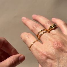 Get your hands on this sweet little loose oval chain ring that's both comfy and chic and hugs your finger just right. Btw - we especially love her stacked in multiples. Our materials make for an amazing, high quality, seamless, jewelry piece with longevity. Our rings are plated with 18k gold, 18k rose gold, or sterling silver and finished with a protective coating. A little secret we’ll keep between us: it looks way more than it costs. Tarnish Resistant Yellow Gold Plated Chain Ring, Tarnish Resistant Gold Chain Ring, Modern 14k Gold Tarnish-resistant Chain Ring, Adjustable Gold Chain Ring, Tarnish Resistant, Tarnish-resistant Gold Chain Ring, Chain Ring Gold, Ballerina Jewelry Box, Ballerina Jewelry, Accessories Bracelets