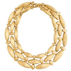 Attractive Givenchy Gilt Ribbed Chain Link Necklace For Sale at 1stDibs Triple Necklace, Givenchy Necklace, Grandmother Jewelry, Givenchy Jewelry, Egyptian Style, Customizable Jewelry, Fake Jewelry, Popular Jewelry, Lovely Necklace