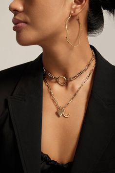 Our elongated link chain is one of our best selling chains. If you are trying to achieve a minimalist look wear alone for simplicity. If you want a bolder look, stack multiple chains at varying lengths and add some charms to personalize! Material: Recycled Brass Plating: 14K Gold Chain has a protective coating to prevent from tarnishing. Links measure 3.6mm wide x 10mm long. Available in the following lengths: 13", 14", 15", 16", 18", 20", 22" 24", 26", 30", 36" Our jewelry is always Handcrafted 10k Gold Chain, Brass Jewelry, Link Chain, Chain Lengths, Gold Chains, Anklets, Ring Earrings, Charm Necklace, Necklaces Bracelets