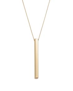 A sleek bar pendant necklace from our exclusive collection is both classic and contemporary in 14K yellow gold. Modern 14k Yellow Gold Bar Necklace, Minimalist Yellow Gold Bar Necklace With Rectangular Pendant, Elegant 14k Gold Rectangular Bar Necklace, Modern Gold Bar Necklace With Rectangular Pendant, Classic Yellow Gold Bar Necklace With Rectangular Pendant, Classic Yellow Gold Rectangular Bar Necklace, Minimalist Yellow Gold Bar Necklace For Formal Occasions, Modern Gold Bar Necklace For Formal Occasions, Modern Yellow Gold Bar Necklace For Formal Occasions