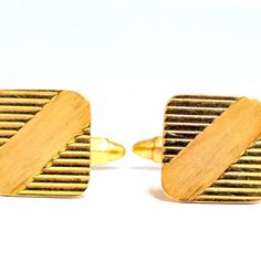 Retro Stripe And Staggered Cufflinks 13 X 13mm Diameter Top 14kt Yellow Gold 8 Grams Retro Stripes, Red Gold, Red Yellow, Size 13, Cufflinks, Mens Accessories, Yellow Gold, Yellow, Red