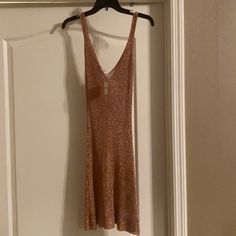 Free People Shimmer/Sexy Pink/Rose Slinky Dress. Metallic Feel & Sexy Brand New W Tags . Lightly See Thru. Wear It W A Black Slip Or Sexy Black Bra And Slip Skirt. Can Fit A Larger Small Or Medium. Slip Dress Mini, Blue Boho Dress, Wrap Shirt Dress, Solid Midi Dress, Slinky Dress, Buy List, Lace Body, Slip Skirt, Midi Dress Summer