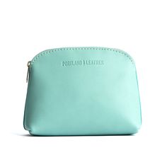 Mint*Classic | Compact leather pouch with top zipper Luna Bag, Classic Fits, Leather Stand, Bag Cute, To The Moon And Back, Almost Perfect, Luggage Accessories, Classic Mini, To The Moon