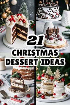 Christmas Desserts Christmas Eve Dessert Recipes, Holiday Plated Desserts, Christmas Party Baked Goods, Christmas Desserts Recipes Elegant, Individual Winter Desserts, Light Christmas Deserts, Awesome Christmas Desserts, Easy Holiday Deserts, Christmas Tea Cakes