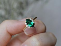 Marquise Emerald Ring Solid 14K Gold Emerald Ring Emerald | Etsy Marquise Rings, Emerald Anniversary, Gold Emerald Ring, Smaragd Ring, Gold Items, Emerald Wedding Rings, Green Emerald Ring, Emerald Ring Gold, Minimalist Engagement Ring