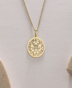 Gold  Gold Seal Of Solomon -Gold Seal Of Solomon Necklace ● Material of pendant: Solid Gold 14k ( REAL GOLD ) ● Metal Stamp: 14k ( REAL GOLD ) ● The pendant is available in 5sizes: - 12x17 mm / 0,47 x 0,66 inches - 13x18 mm / 0,51 x 0,70 inches  In the photos - 14x19 mm / 0,55 x 0,74 inches  - 16x21 mm / 0,62 x 0,82 inches  - 18x24 mm / 0,70 x 0,94 inches ( In the photos the size is 13x18 mm / 0,51 x 0,70 inches ) ( Jump Ring inner diameter: 4 mm ) ● Material of chain: Solid gold 14k ( REAL GOLD ) It is thin and dainty and it is available in 4 sizes: - 40 cm / 15,75 inches ( Length ) - 45 cm / 17,72 inches ( Length ) In the photos - 50 cm / 19,68 inches ( Length ) - 55 cm / 21,65 inches ( Length ) ● Backside engraving is FREE ( Please use the personalization box for that.) ● If you want la Seal Of Solomon, King Solomon, Gold Gold, Jump Rings, Metal Stamping, Real Gold, Gold Metal, Solid Gold, Jewelry Necklace Pendant