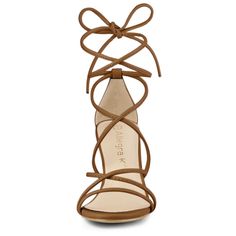 Rolled laces lend a subtle, chic update to a trend. These lace-up sandals are lofted by covered setback heels. Special event season is coming up, and this sandal stands out from the rest with intricately curvaceous straps. Paired well with your cocktail dresses or skirts to make a summer, casual and beautiful look. Elevate your body type and make you naturally look comfortable in your skin and body. Good options for parties, sweet dating, shopping, festivals, banquets, office outfits, casual wea Office Outfits Casual, Chunky Heel Sandals, Soft Pink Color, Back To College, Womens Chunky Heels, Woman Back, Chunky Heels Sandals, Open Toe Shoes, Shoes Heels Pumps