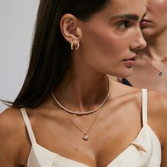 Introducing our Tennis Necklace — a timeless and graceful addition to your jewelry collection. Meticulously crafted to exude sophistication, each perfectly set stone reflects light with a brilliance that captivates. The delicate and continuous line of dazzling gems effortlessly wraps around your neck, creating an aura of refined elegance. Whether paired with an evening gown or to elevate your everyday style, this necklace is the epitome of versatile luxury. Continuous Line, Tennis Necklace, Everyday Style, Evening Gown, Ring Necklace, Jewelry Care, Rhodium Plated, Ring Earrings, Everyday Fashion