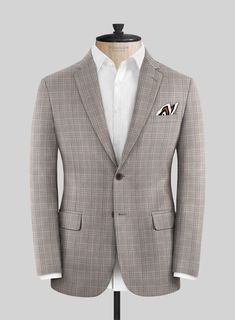 Stand out at premium events and weddings with our Napoleon Brown Glen Suit, which will give you a trendy look. Crafted from a wool blend fabric, the classy plaid design in brown shade ensures comfort and confidence. So offer an instant sophisticated look with our elegant suit that puts you in the limelight. 
 
 Look Includes   Napolean Brown Glen  Fabric  Two Button Jacket Style  Notch Lapel  Horn Brown Buttons  Single Vent  Three Cuff Buttons  Two Welted Back Pockets on Trousers   You can chang Brown Wool Flat Front Suit, Formal Brown Suit With Welt Pockets, Classic Brown Suit For Office, Classic Brown Suit, Classic Brown Office Suit, Elegant Beige Tweed Jacket For Formal Occasions, Tailored Beige Tweed Jacket For Formal Occasions, Brown Wool Suit For Semi-formal Occasions, Luxury Brown Tweed Jacket For Formal Occasions