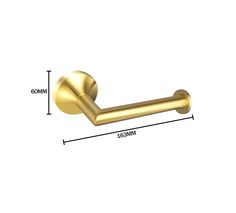 an image of a brass door handle with measurements